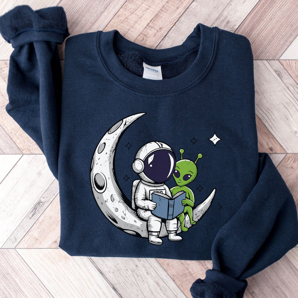 Book Lover Alien UFO Unisex Sweatshirt - Book Social Club