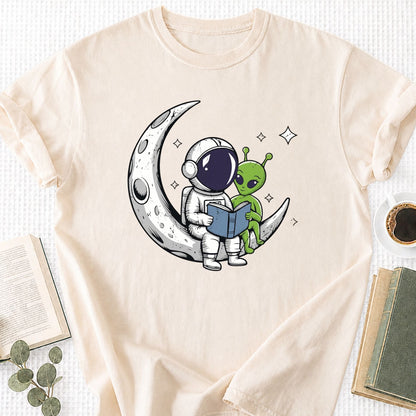 Book Lover Alien UFO Unisex T-Shirt - Book Social Club