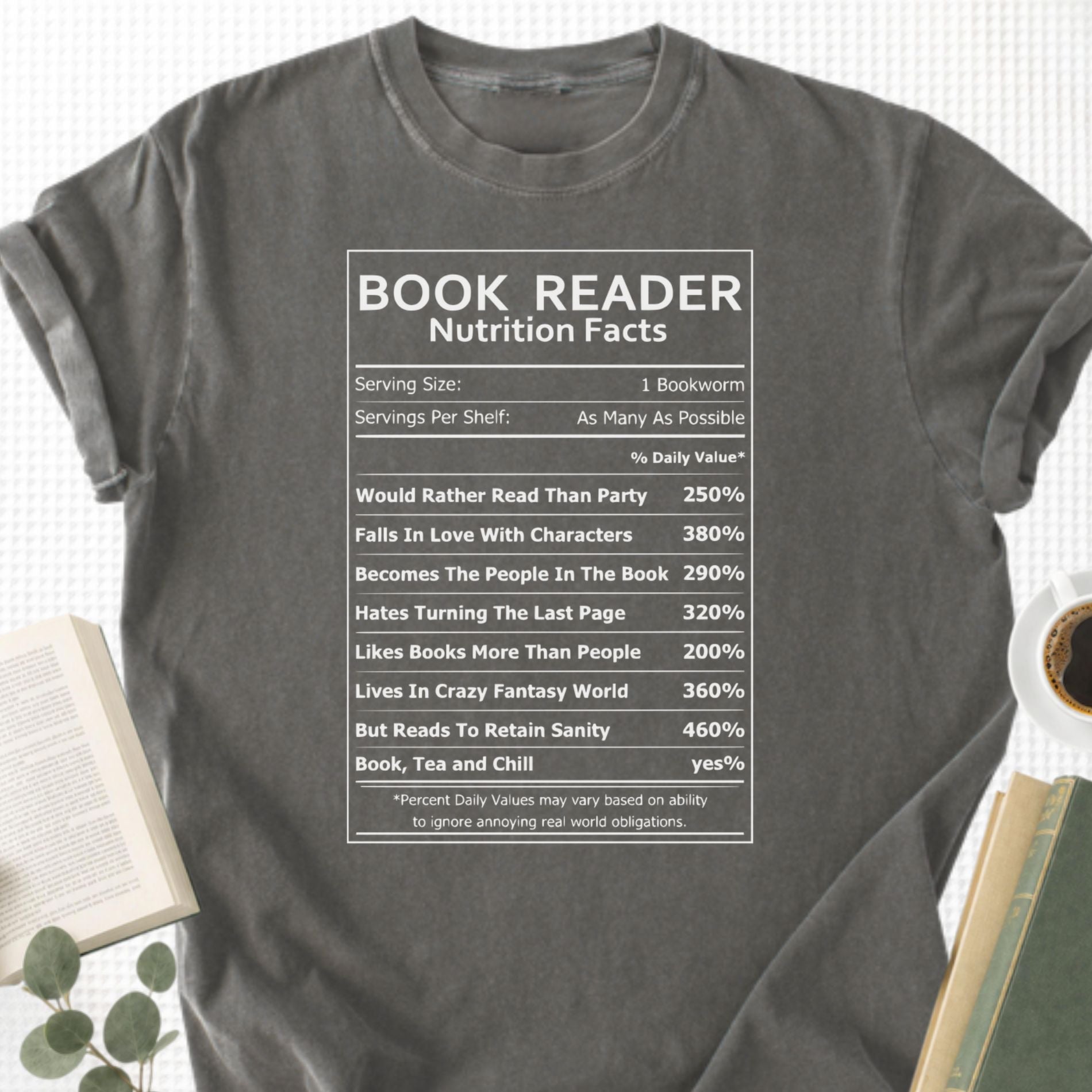Book Reader Nutrition Facts Unisex T-Shirt - Book Social Club