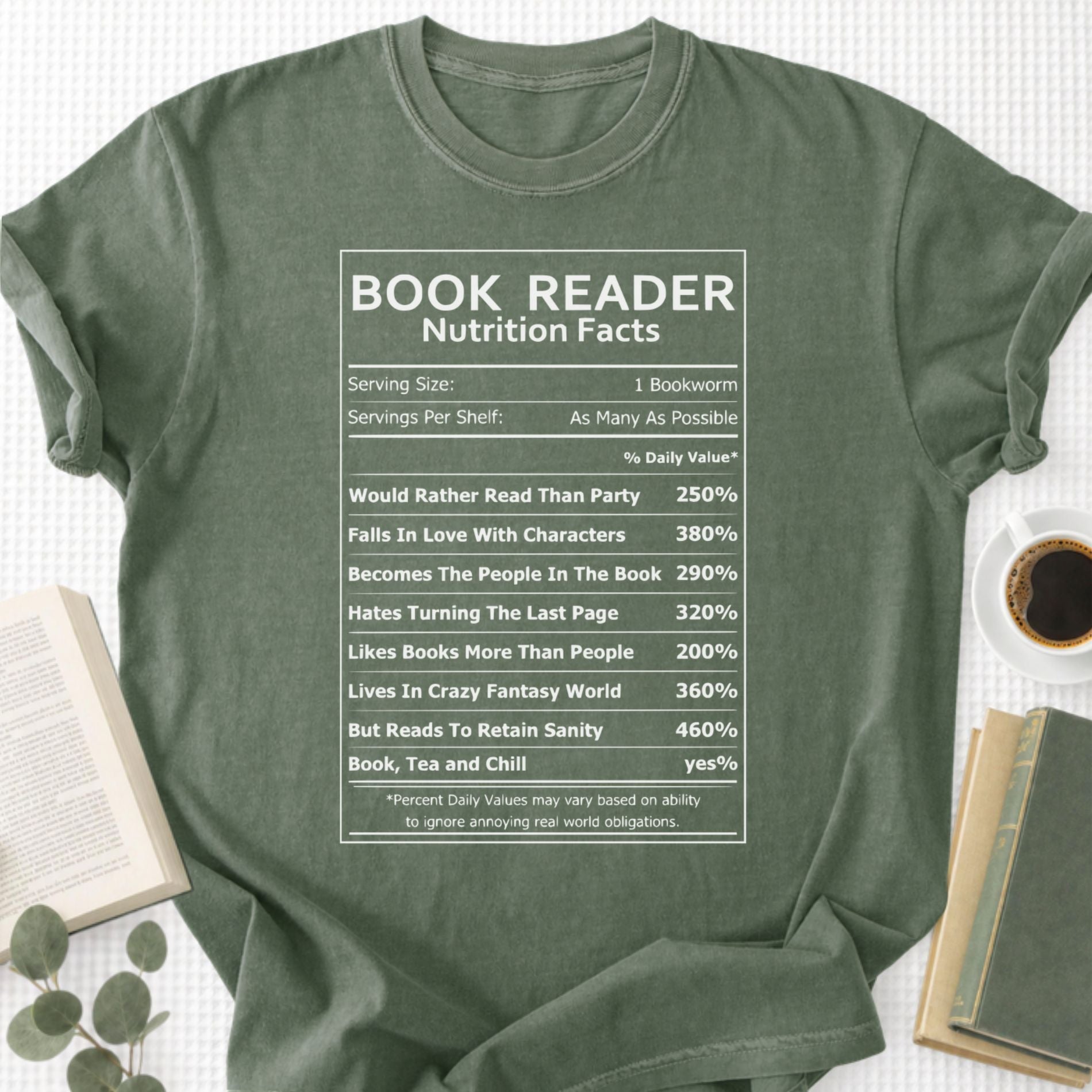Book Reader Nutrition Facts Unisex T-Shirt - Book Social Club