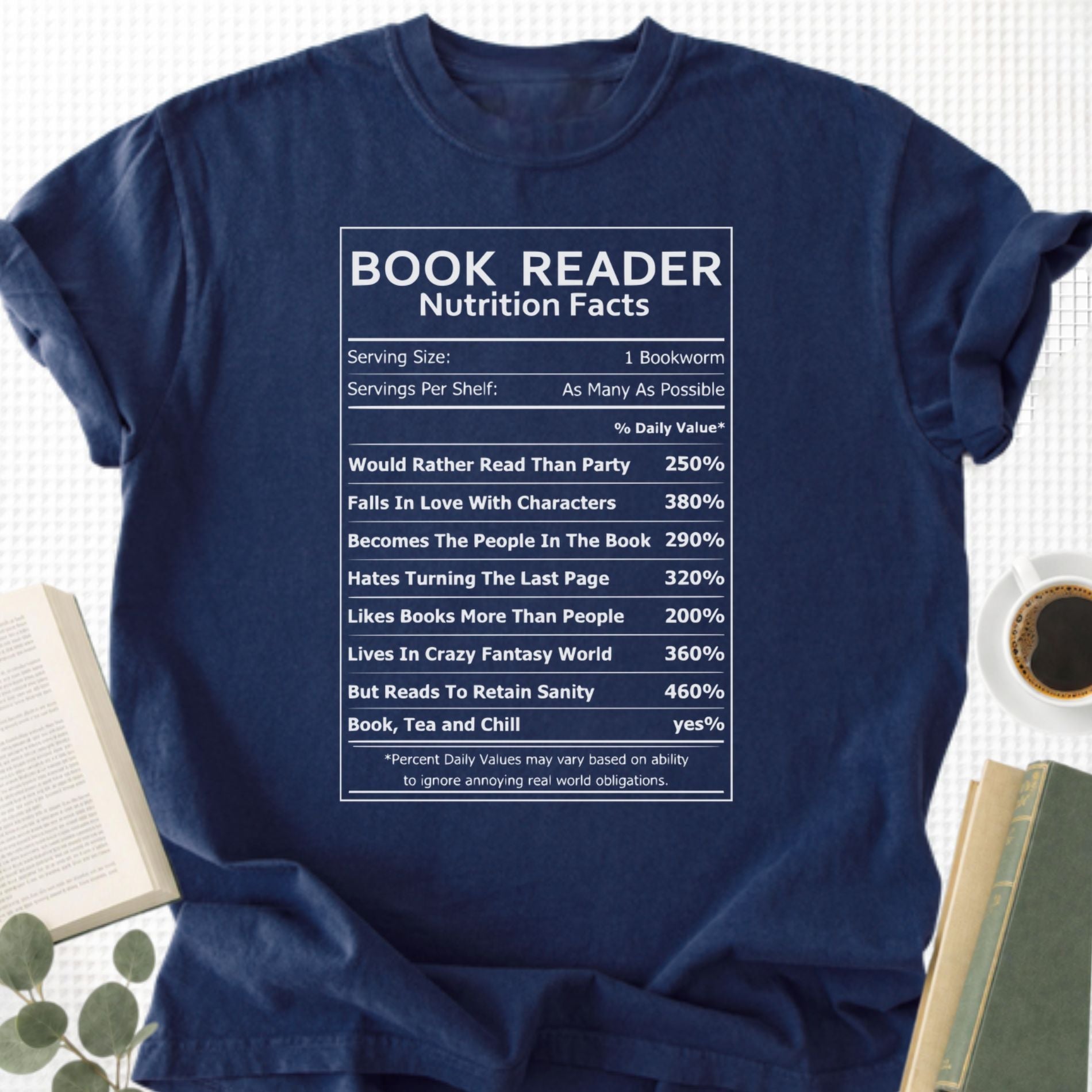 Book Reader Nutrition Facts Unisex T-Shirt - Book Social Club