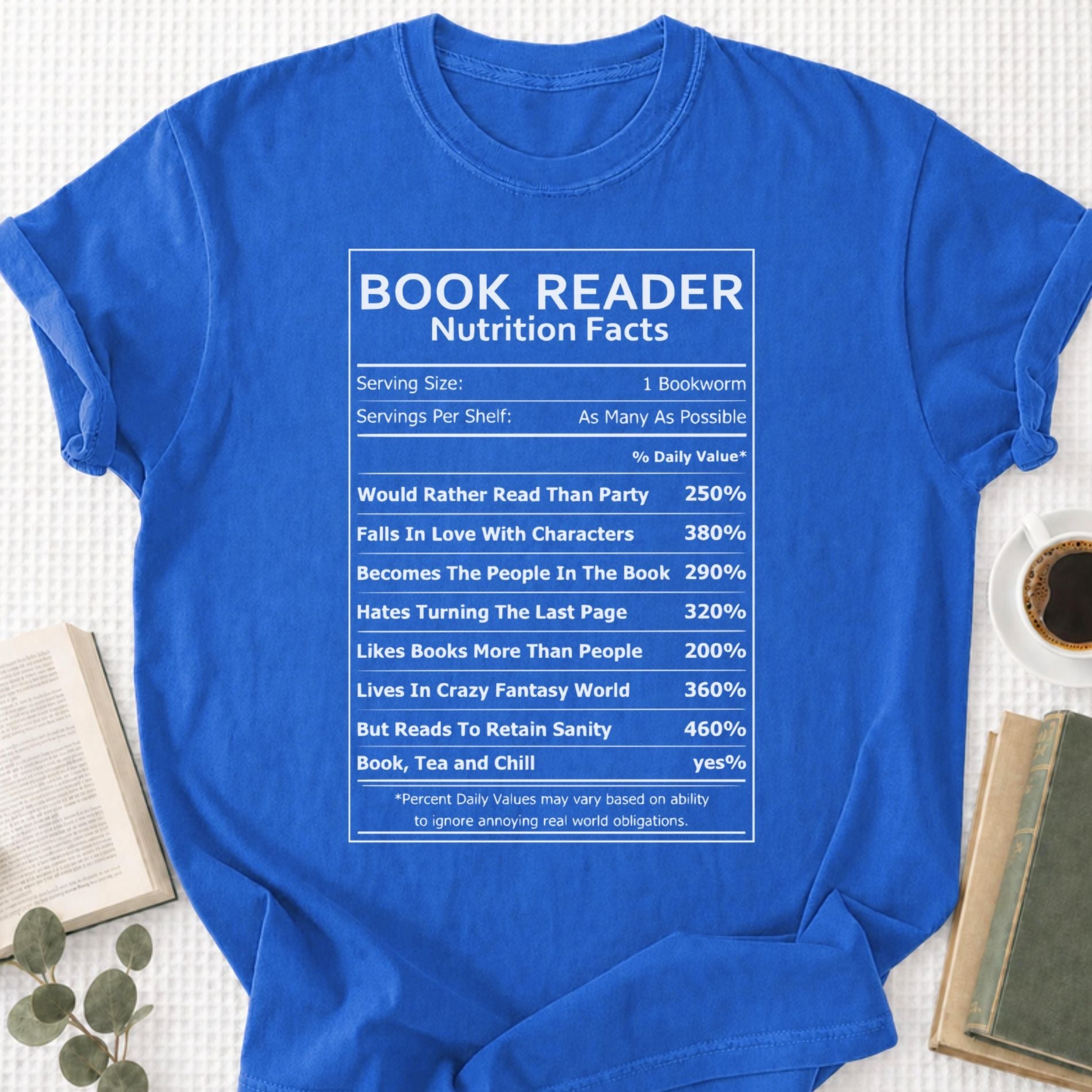 Book Reader Nutrition Facts Unisex T-Shirt - Book Social Club