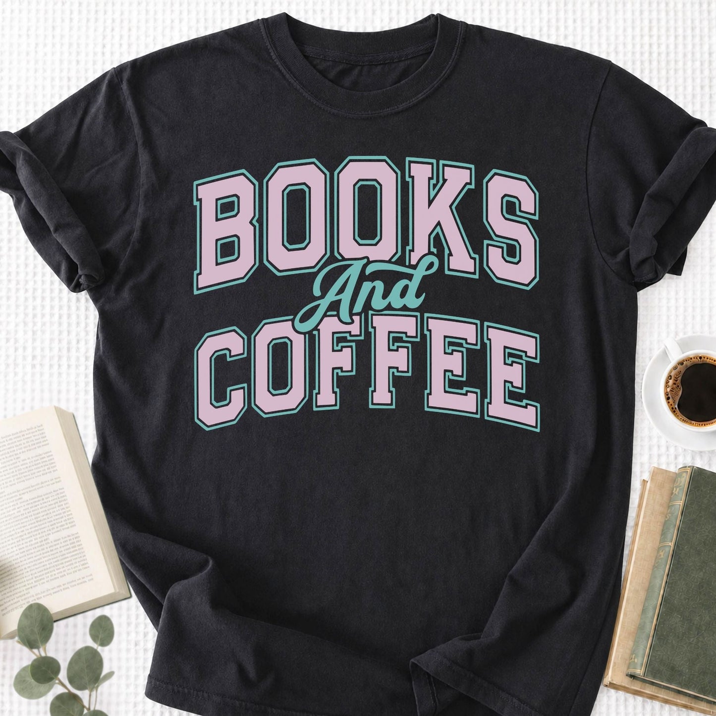 Books and Coffee Unisex T-Shirt - Book Social Club