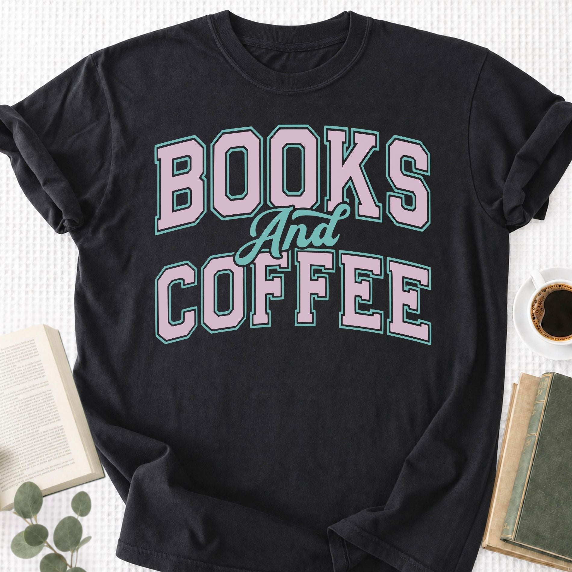 Books and Coffee Unisex T-Shirt - Book Social Club