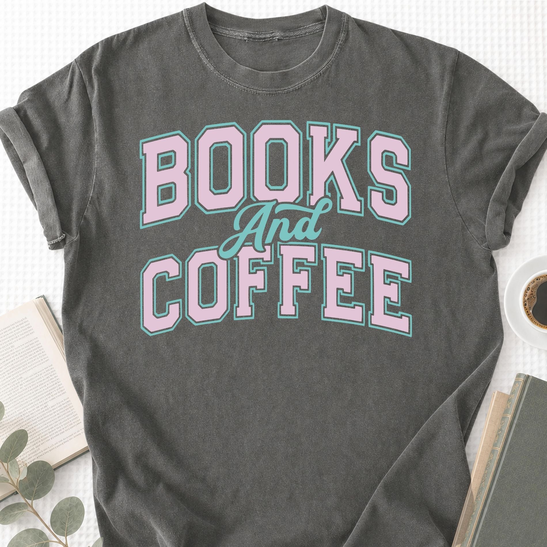 Books and Coffee Unisex T-Shirt - Book Social Club