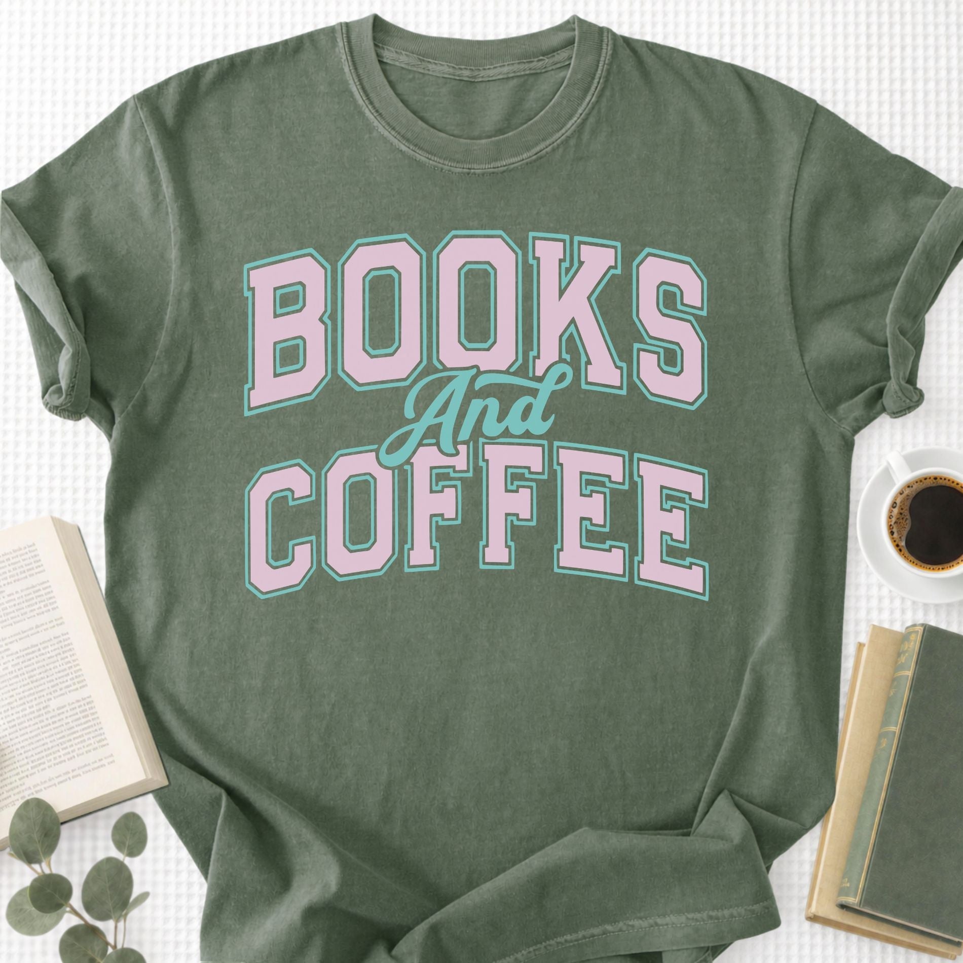 Books and Coffee Unisex T-Shirt - Book Social Club