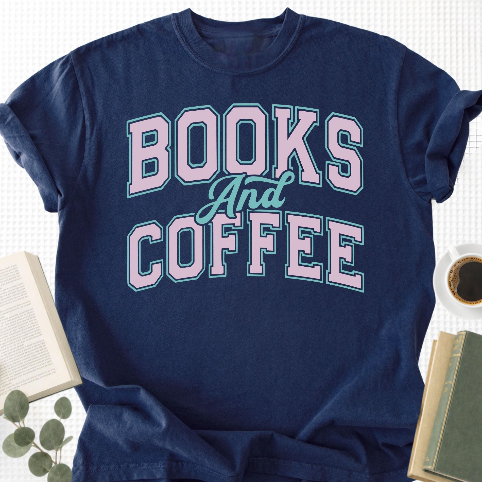 Books and Coffee Unisex T-Shirt - Book Social Club