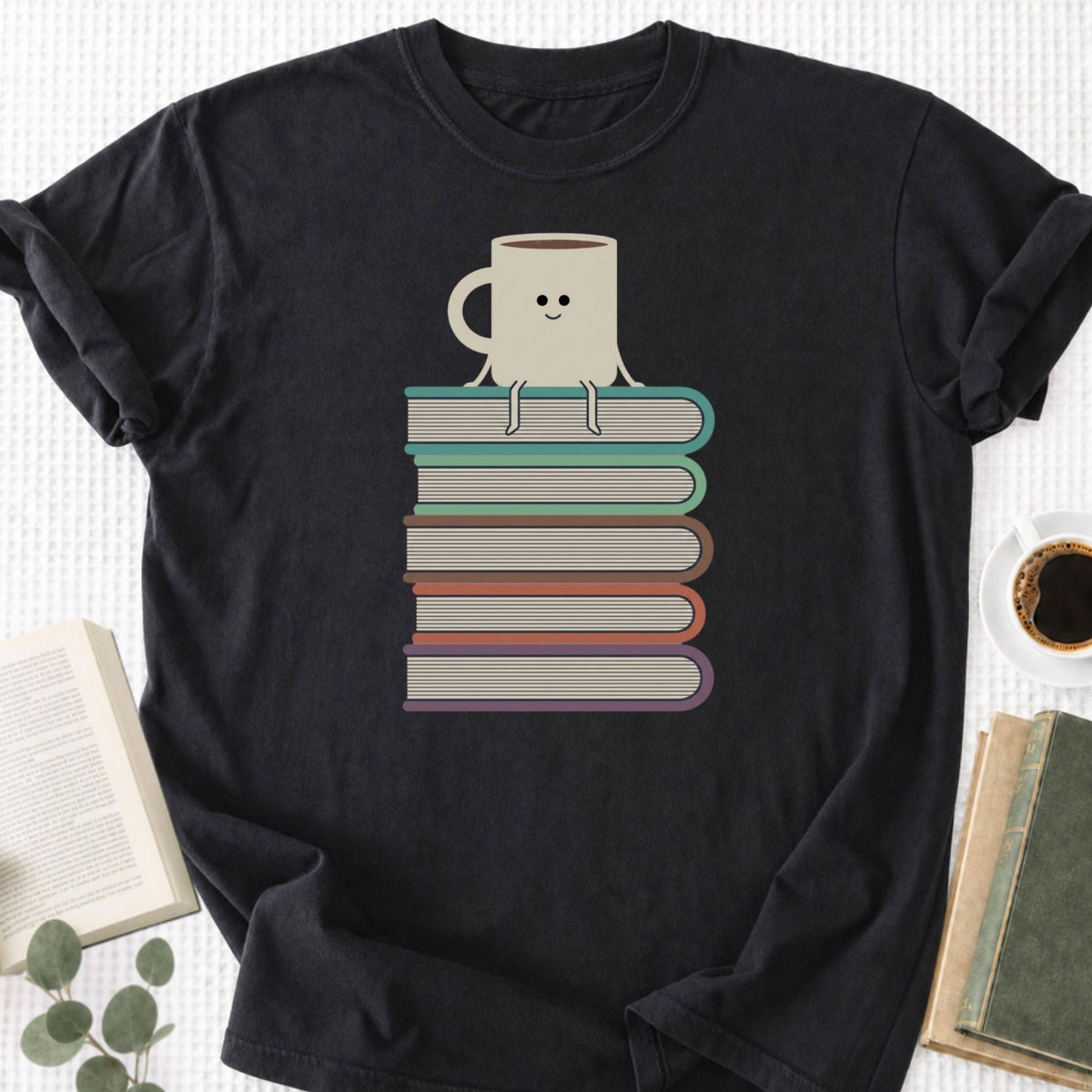 Books and Coffee Unisex T-Shirt - Book Social Club