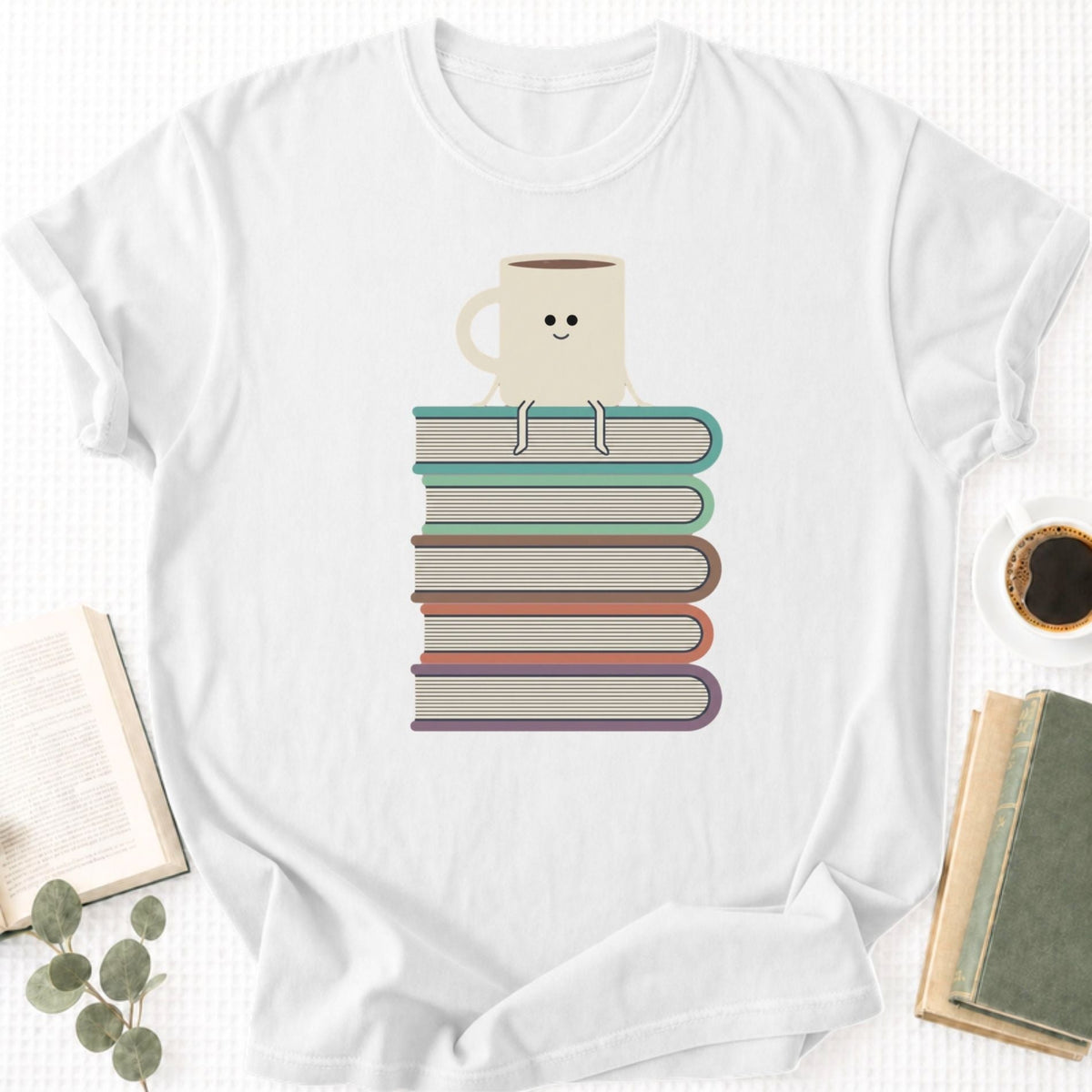 Books and Coffee Unisex T-Shirt - Book Social Club