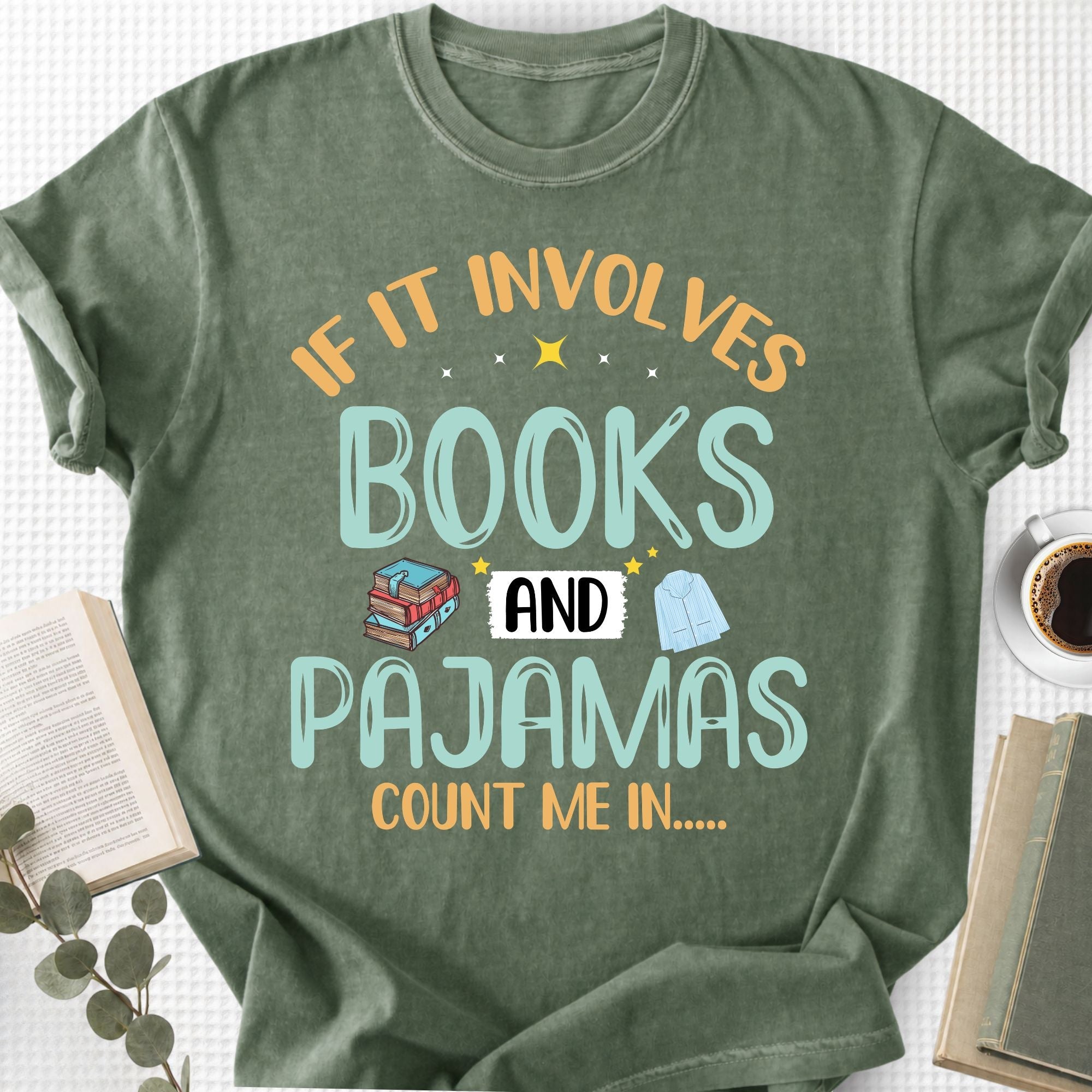 Books And Pajamas Unisex T-Shirt - Book Social Club