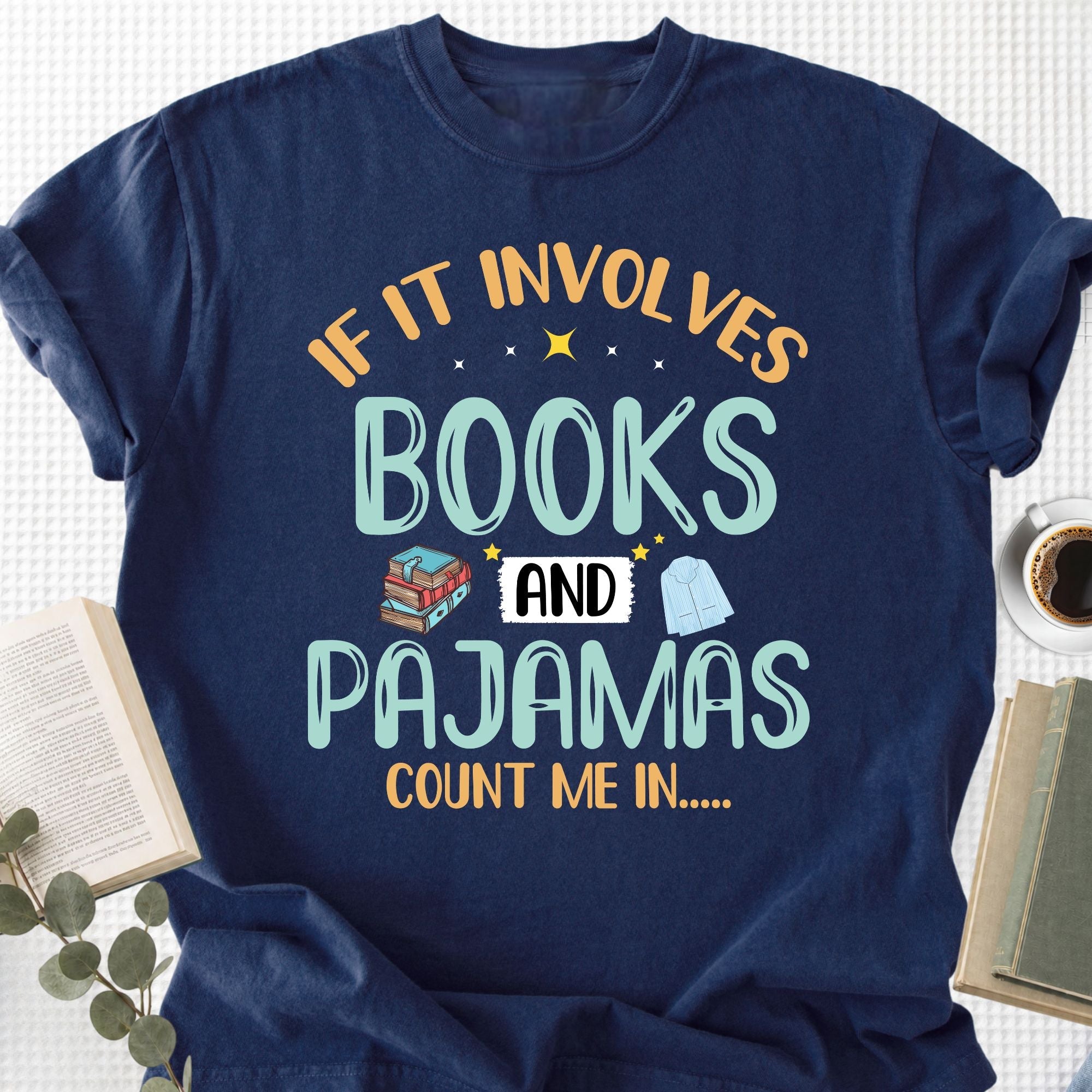Books And Pajamas Unisex T-Shirt - Book Social Club