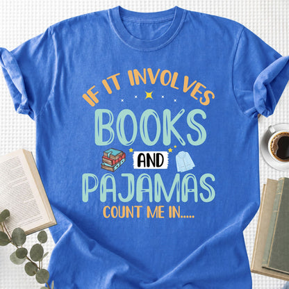 Books And Pajamas Unisex T-Shirt - Book Social Club