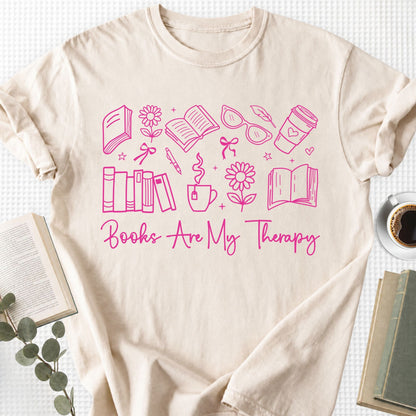 Books Are My Therapy Unisex T-Shirt - Book Social Club