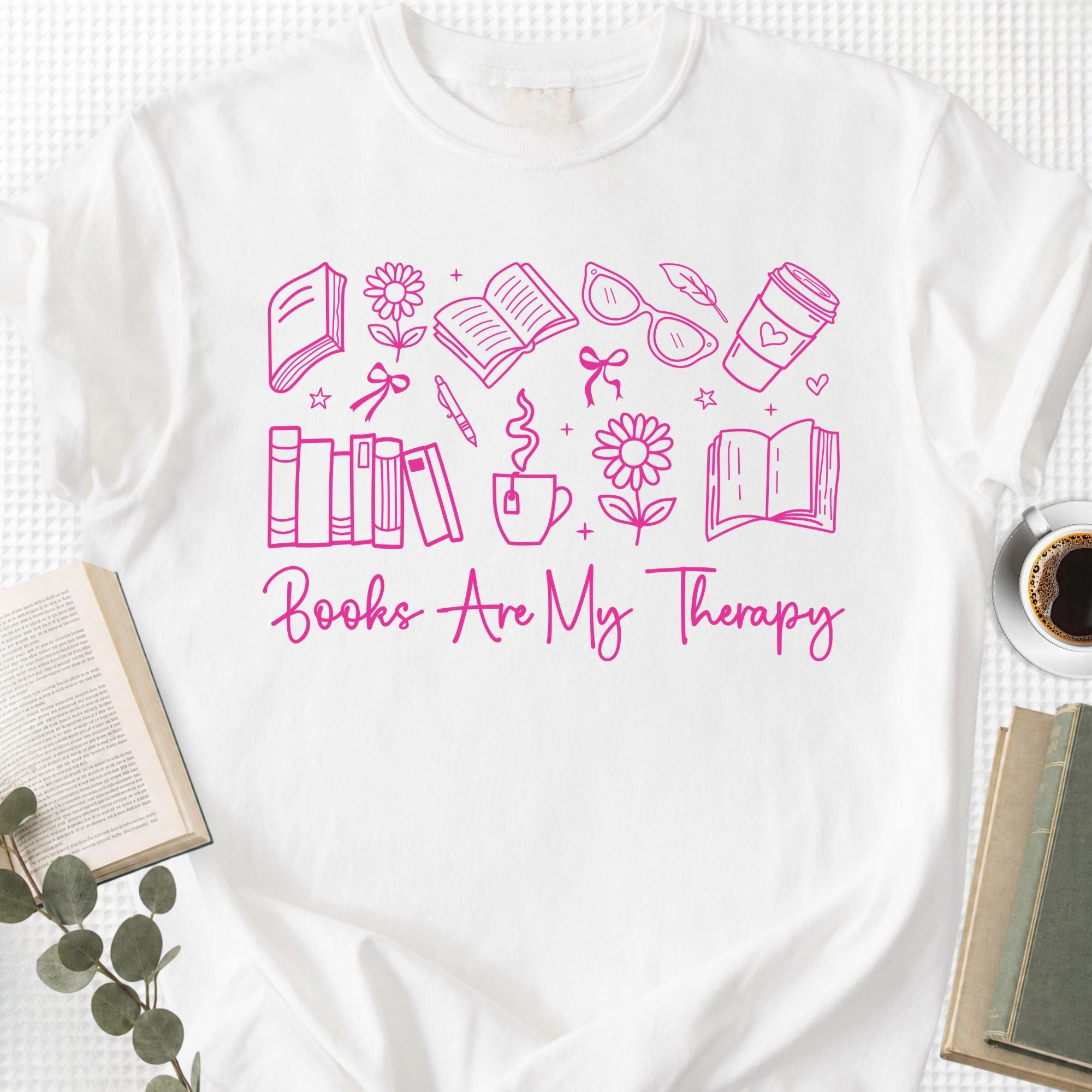 Books Are My Therapy Unisex T-Shirt - Book Social Club