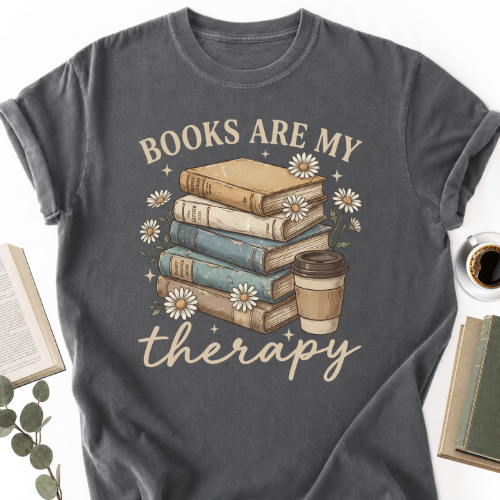 Books Are My Therapy Vintage Unisex T-Shirt, Book Lover Gift - Book Social Club