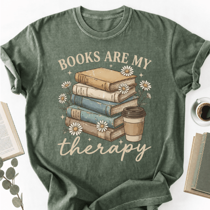 Books Are My Therapy Vintage Unisex T-Shirt, Book Lover Gift - Book Social Club