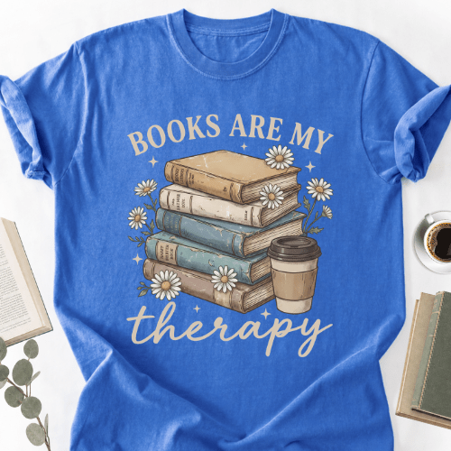 Books Are My Therapy Vintage Unisex T-Shirt, Book Lover Gift - Book Social Club