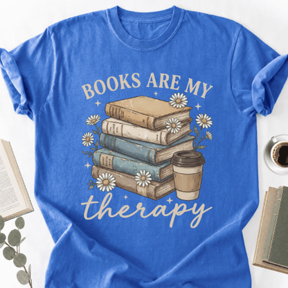 Books Are My Therapy Vintage Unisex T-Shirt, Book Lover Gift - Book Social Club