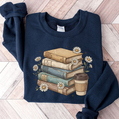 Books Coffee Daisy Unisex Sweatshirt - Book Social Club