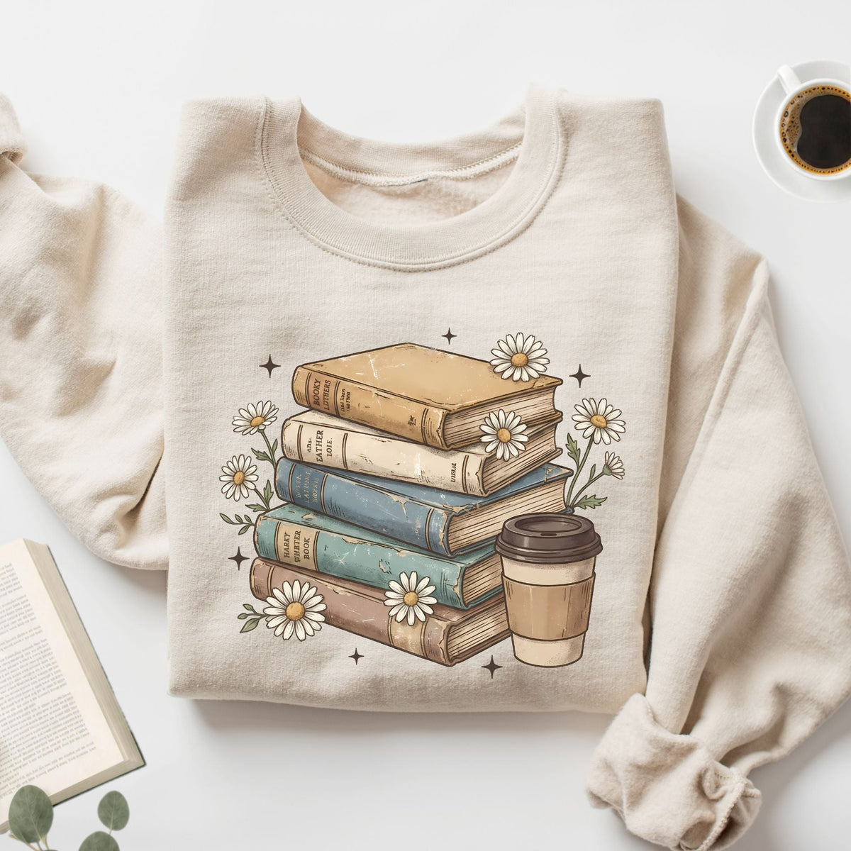 Books Coffee Daisy Unisex Sweatshirt - Book Social Club
