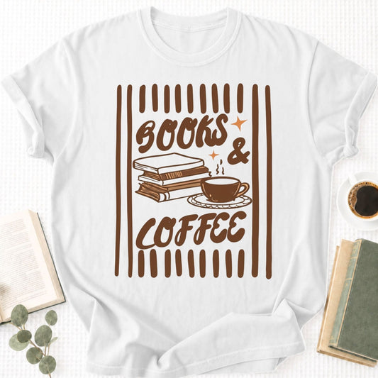 Books & Coffee Unisex T-Shirt - Book Social Club