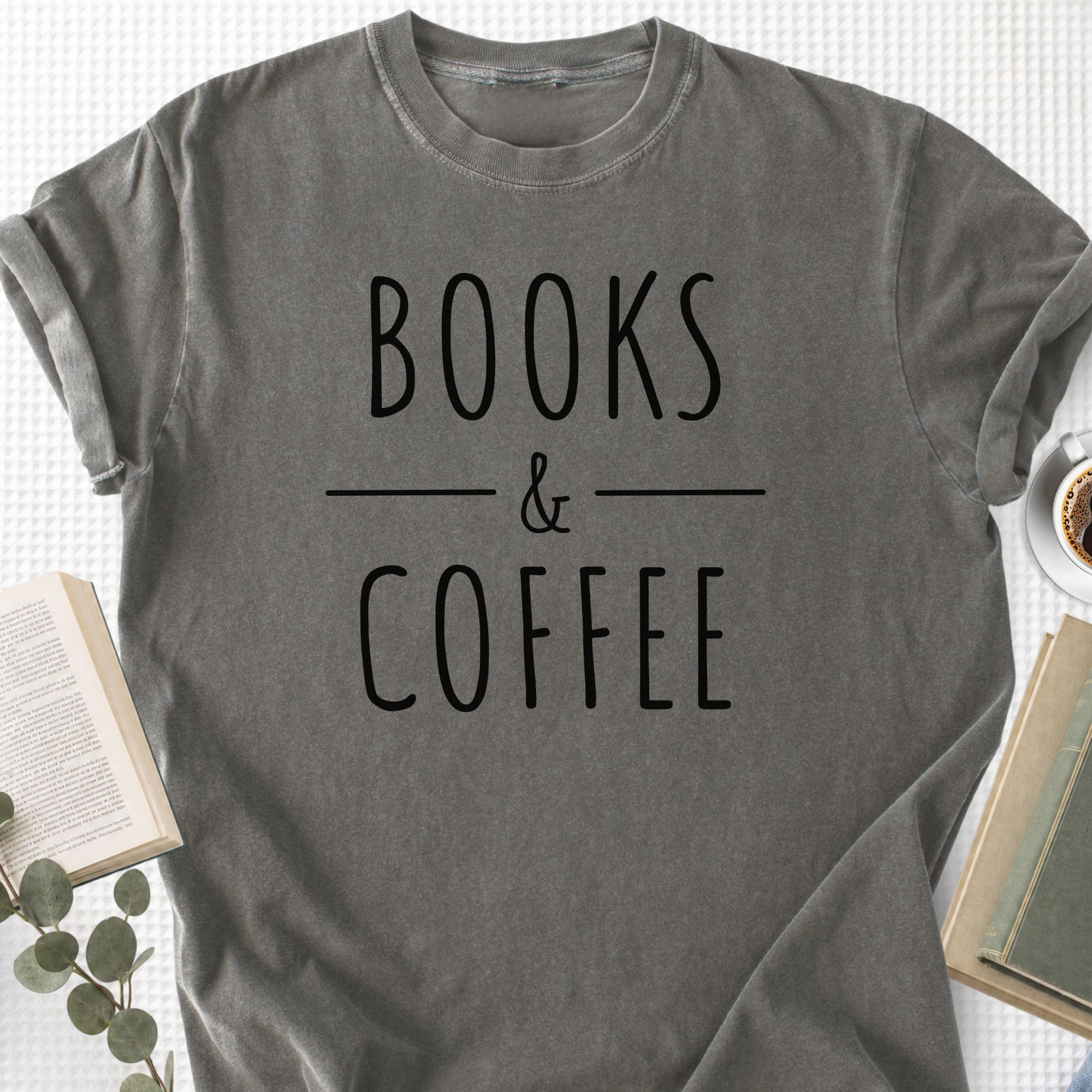 Books & Coffee Unisex T-Shirt - Book Social Club