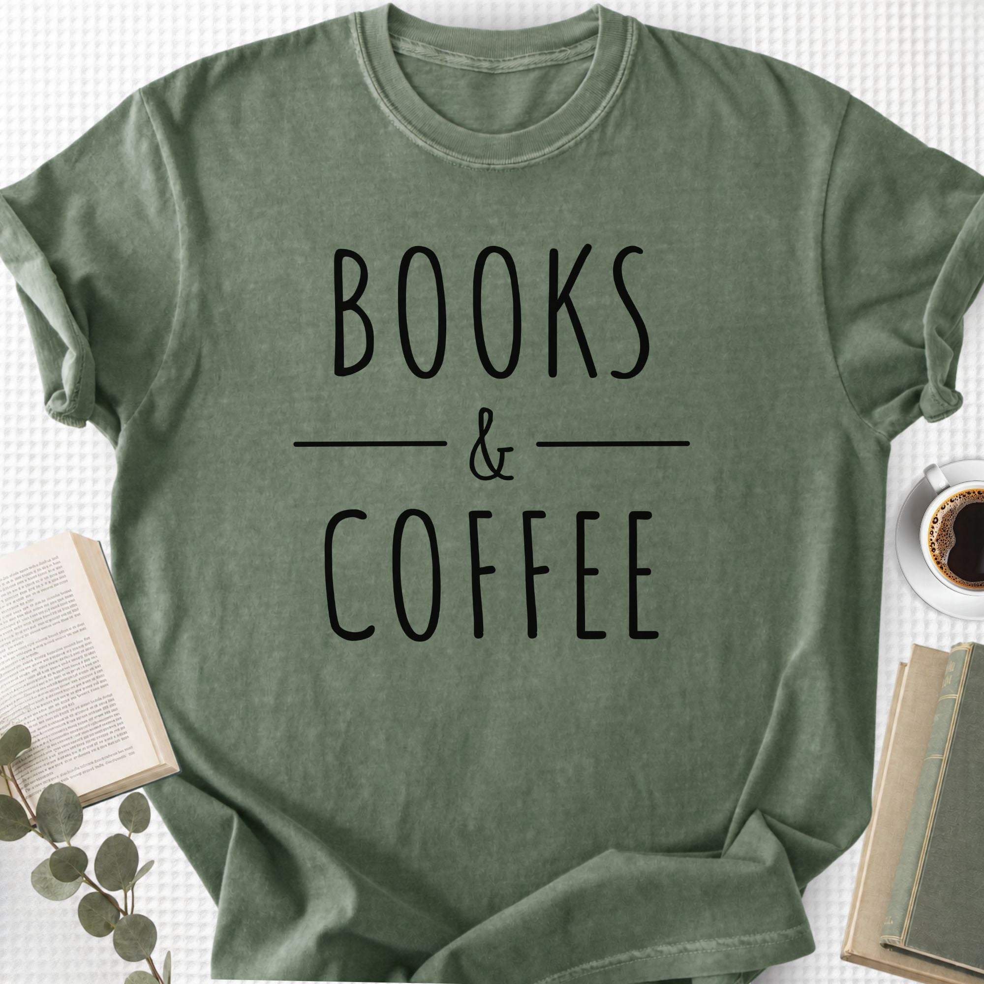 Books & Coffee Unisex T-Shirt - Book Social Club