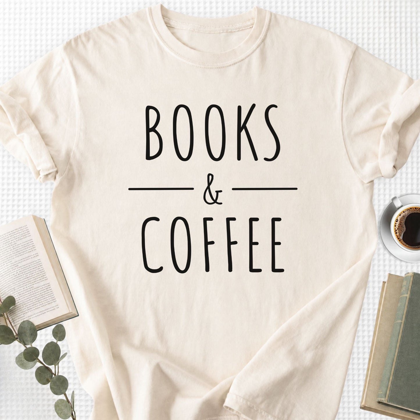 Books & Coffee Unisex T-Shirt - Book Social Club