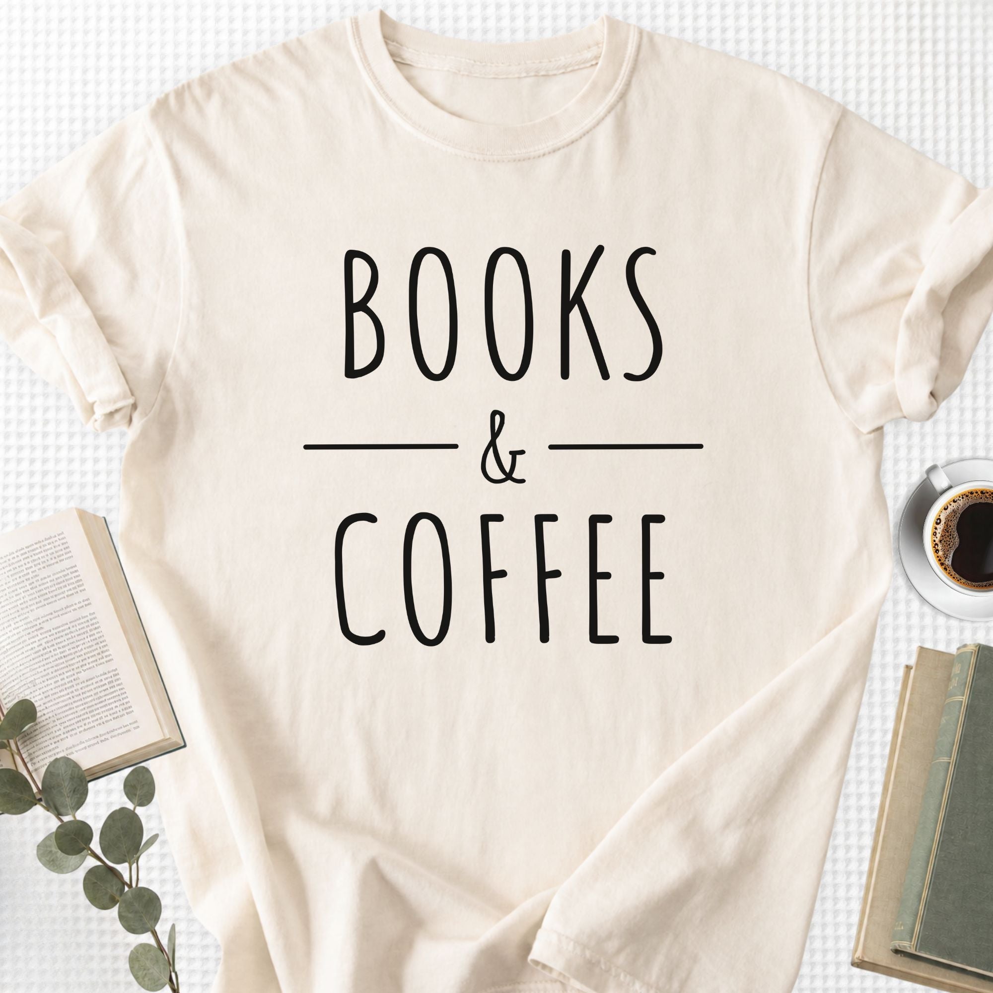Books & Coffee Unisex T-Shirt - Book Social Club