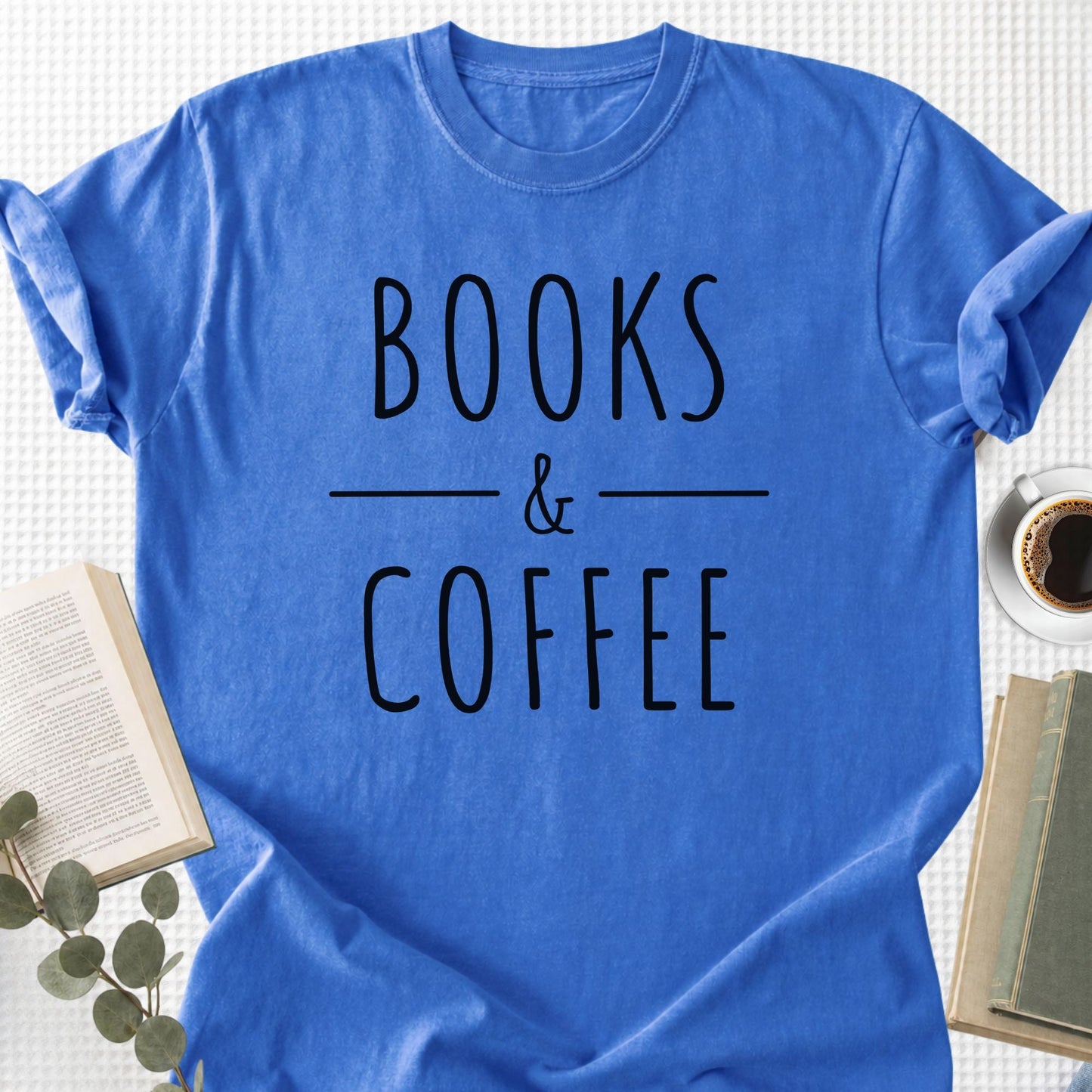 Books & Coffee Unisex T-Shirt - Book Social Club