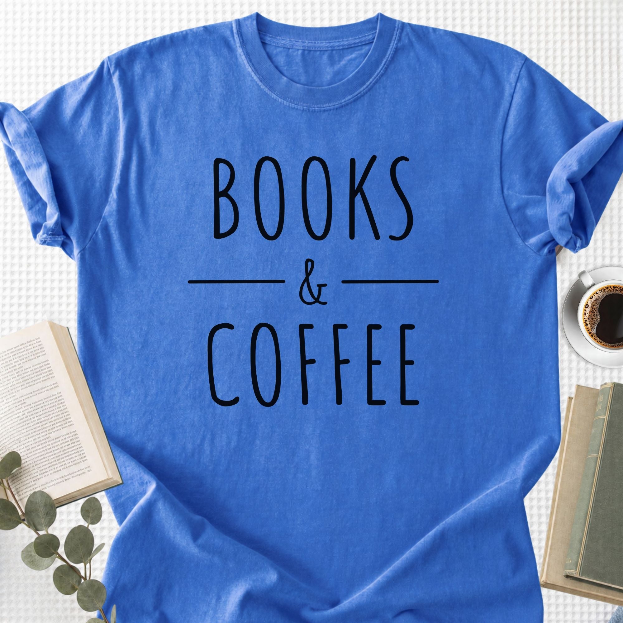 Books & Coffee Unisex T-Shirt - Book Social Club