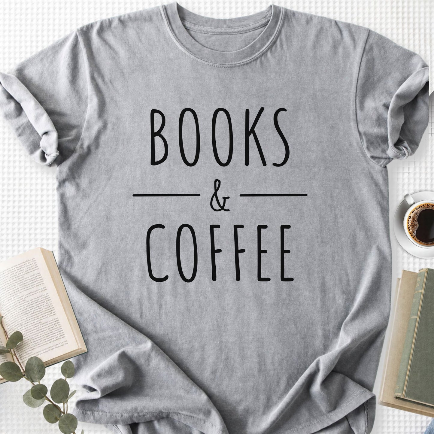 Books & Coffee Unisex T-Shirt - Book Social Club