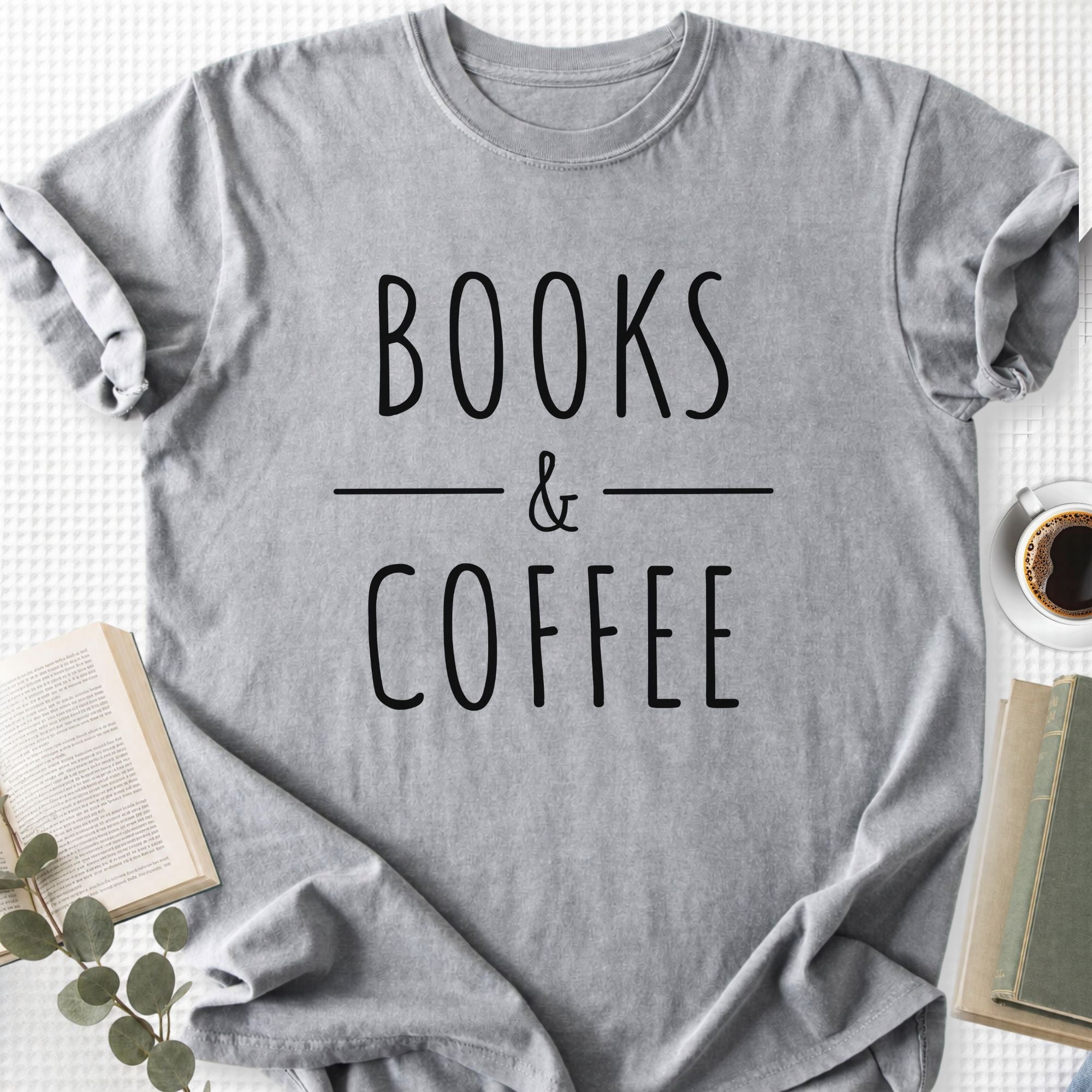 Books & Coffee Unisex T-Shirt - Book Social Club