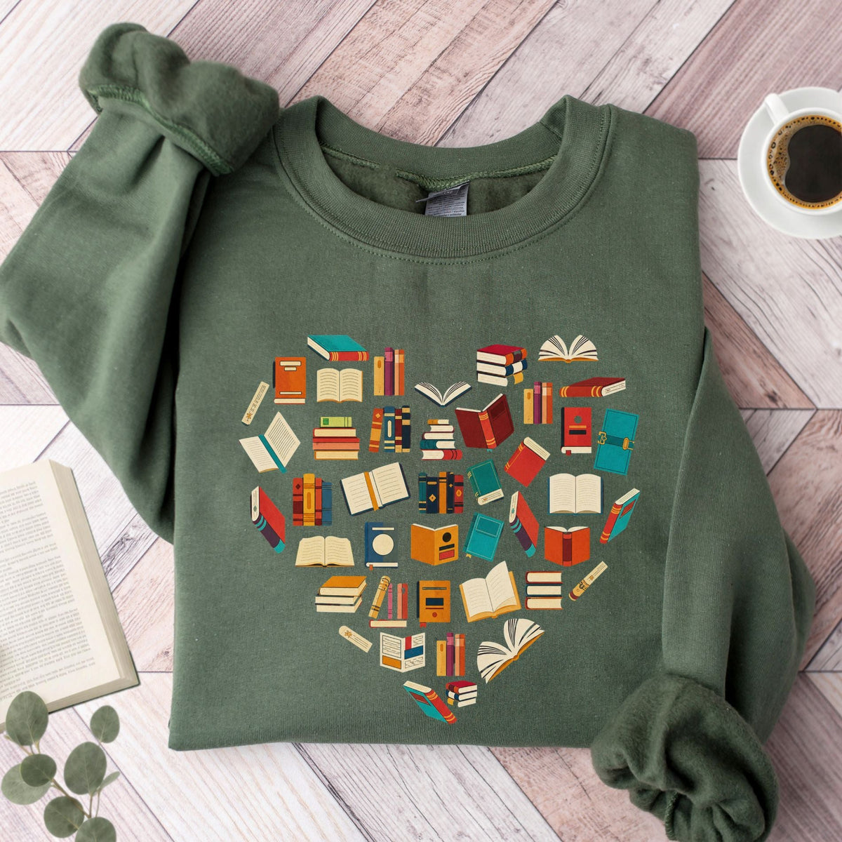 Books Heart Unisex Sweatshirt - Book Social Club