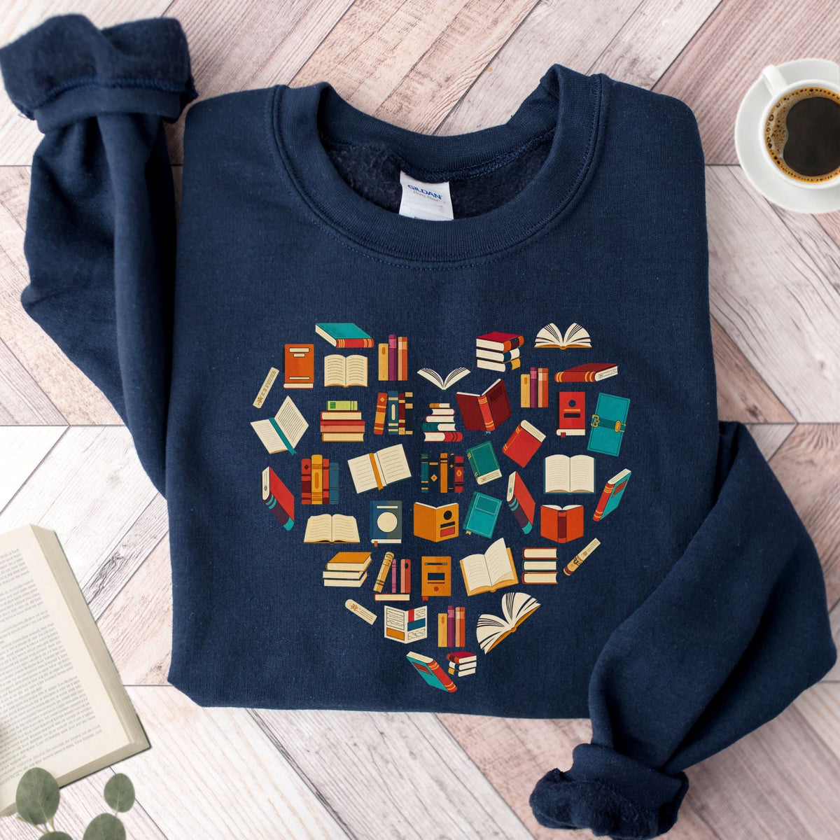 Books Heart Unisex Sweatshirt - Book Social Club