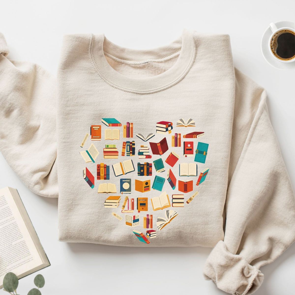 Books Heart Unisex Sweatshirt - Book Social Club