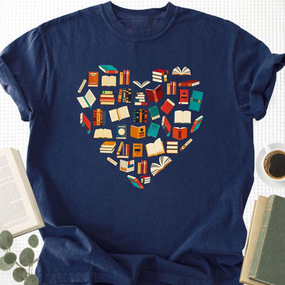 Books Heart Unisex T-Shirt - Book Social Club