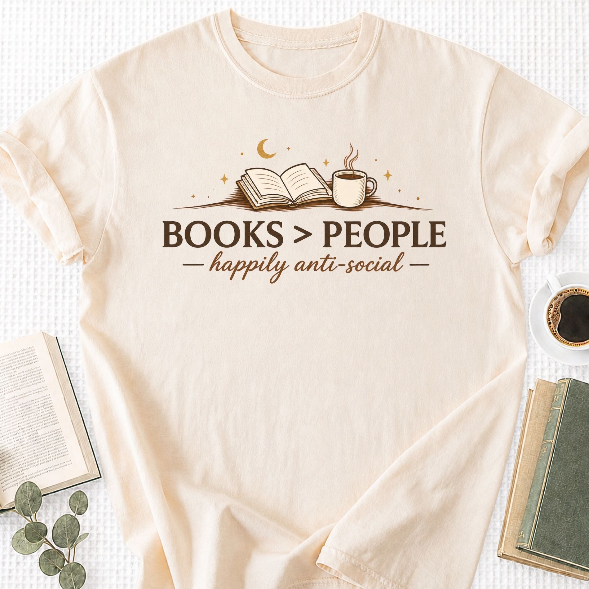 Books > People Happily Anti-Social Unisex T-Shirt - Book Social Club