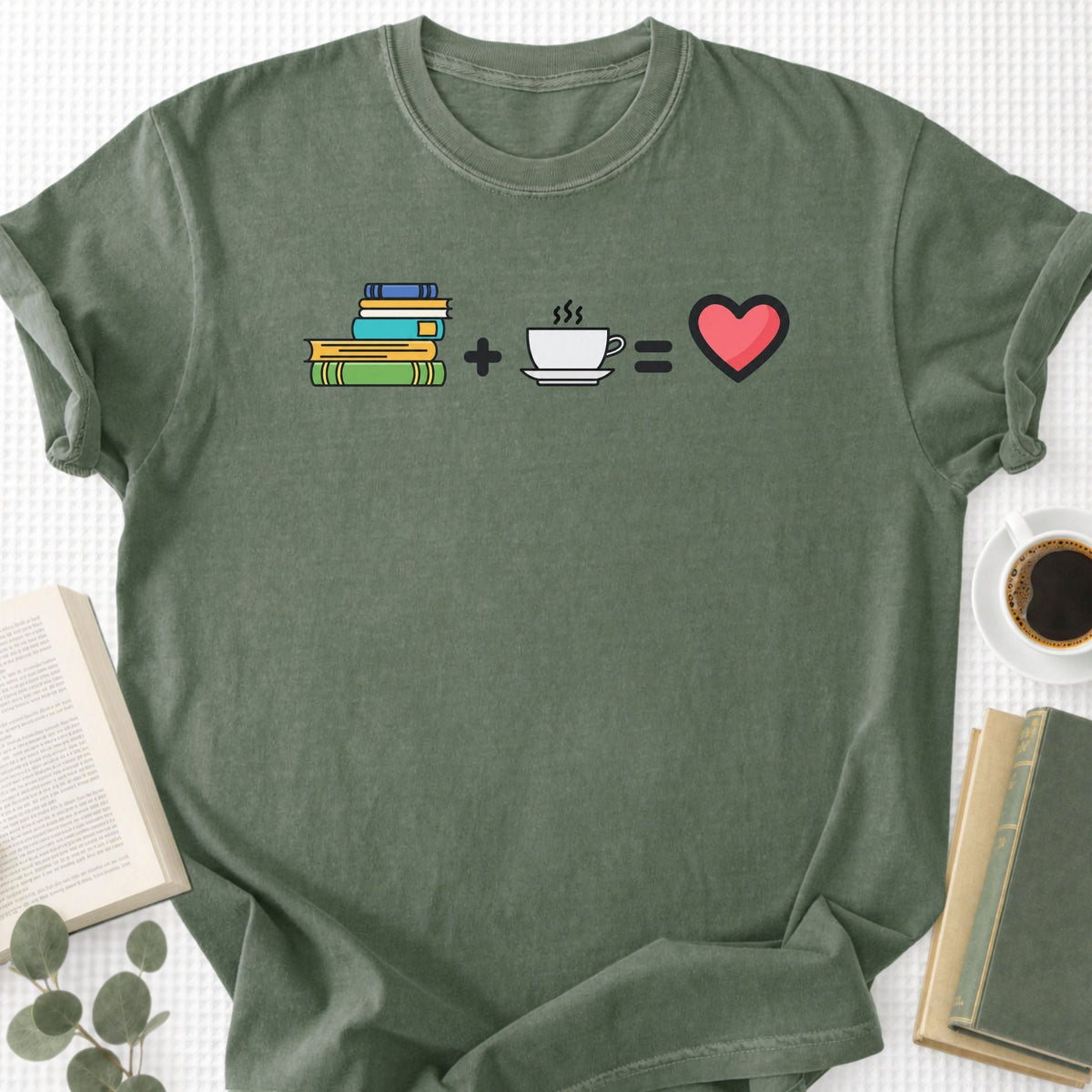 Books Plus Coffee Unisex T-Shirt - Book Social Club