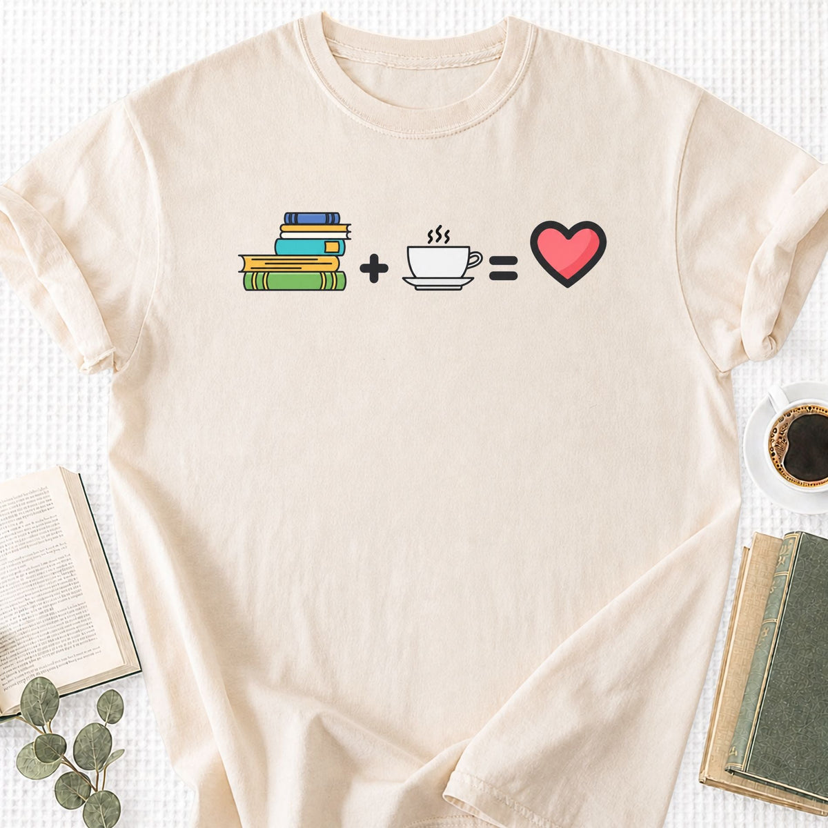 Books Plus Coffee Unisex T-Shirt - Book Social Club
