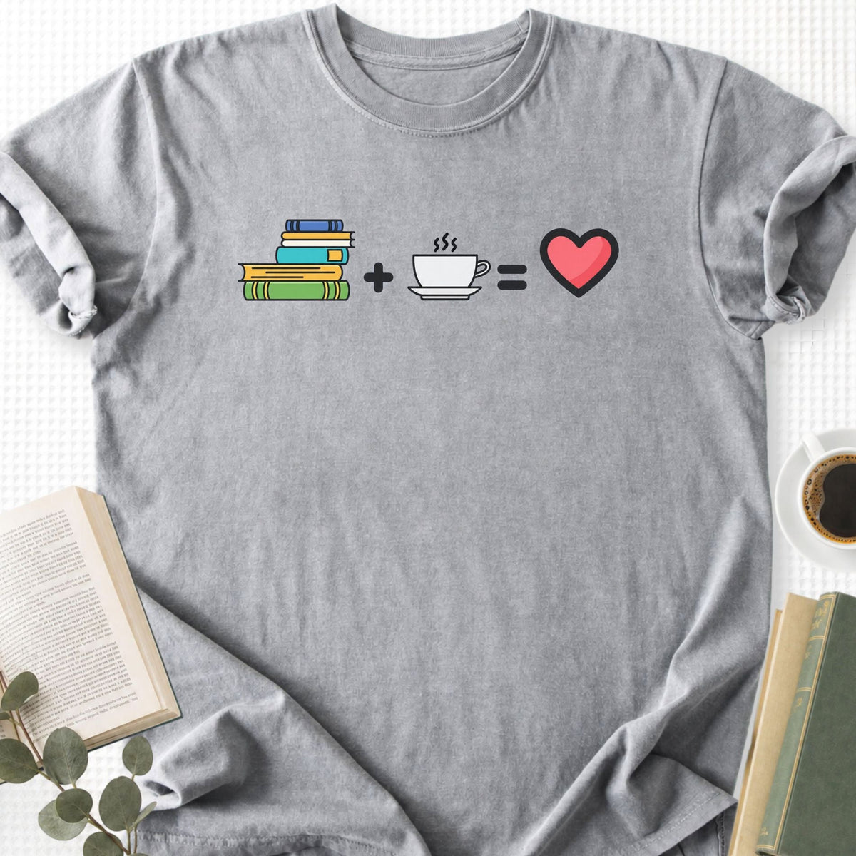 Books Plus Coffee Unisex T-Shirt - Book Social Club