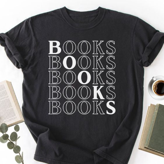 Books Stacked Retro Unisex T-Shirt, Book Lover Gift for Readers - Book Social Club