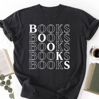 Books Stacked Retro Unisex T-Shirt, Book Lover Gift for Readers - Book Social Club