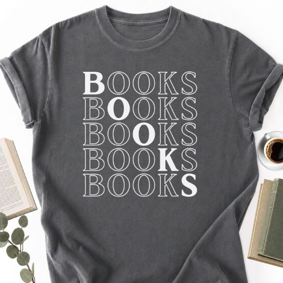 Books Stacked Retro Unisex T-Shirt, Book Lover Gift for Readers - Book Social Club