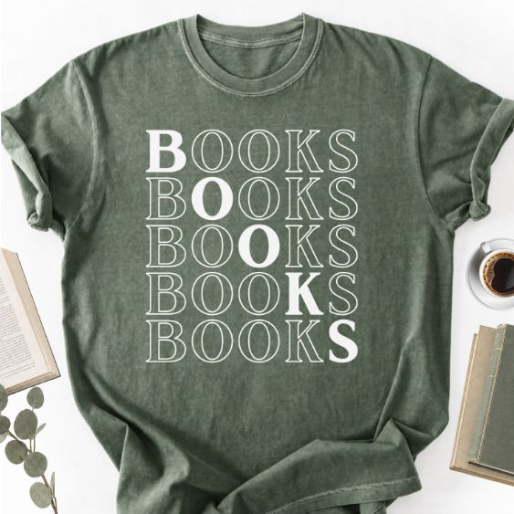 Books Stacked Retro Unisex T-Shirt, Book Lover Gift for Readers - Book Social Club