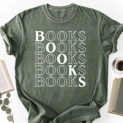 Books Stacked Retro Unisex T-Shirt, Book Lover Gift for Readers - Book Social Club