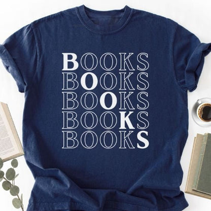 Books Stacked Retro Unisex T-Shirt, Book Lover Gift for Readers - Book Social Club