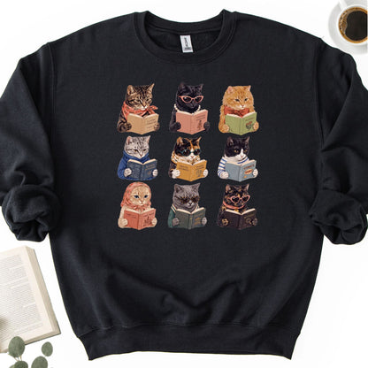 Cats Reading Unisex Sweatshirt - Book Social Club
