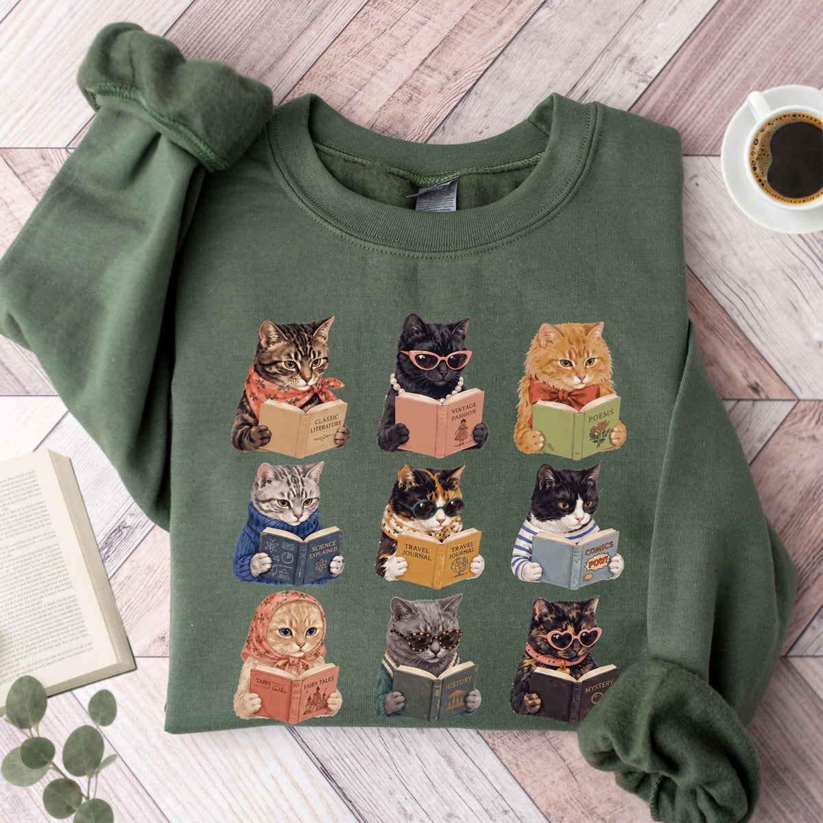 Cats Reading Unisex Sweatshirt - Book Social Club