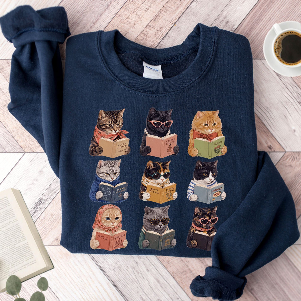 Cats Reading Unisex Sweatshirt - Book Social Club